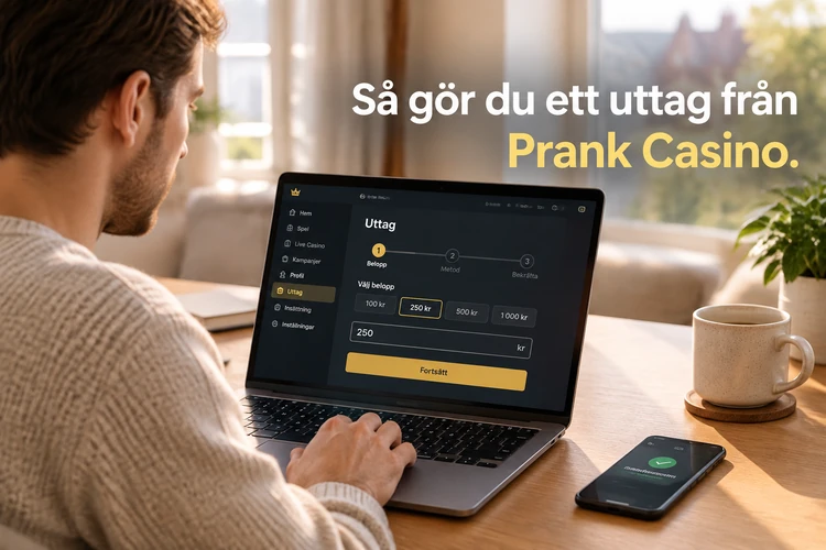 Så gör du ett uttag från Prank Casino